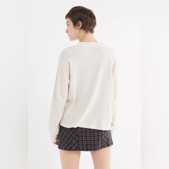 (UO) White waffle cropped long sleeve - Picture 3 of 3
